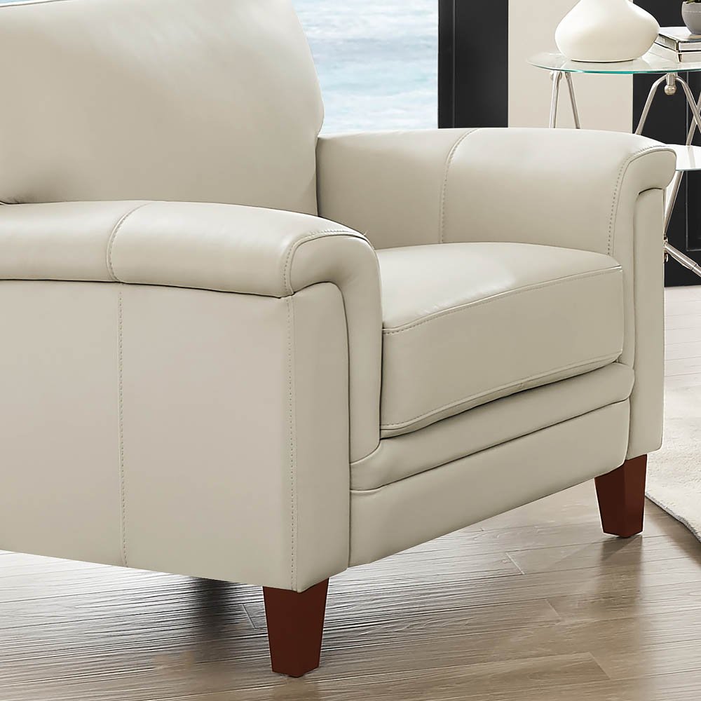 Westcott - Leather Chair - Beige - Image 4