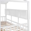 Twin Size House Bed With 2 Drawers, Kids Bed With Storage Shelf - White - Image 11