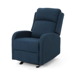 Wide Manual Rocker Standard Recliner - Navy Blue