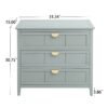 3 Drawer Cabinet, American Furniture, Suitable For Bedroom, Living Room, Study - Light Gray - Image 3