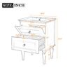 Bathroom Vanity Cabinet With Ceramic Sink Combo Set, Frame Modern Bathroom Storage Cabinet With 2 Drawers - Black - Image 8