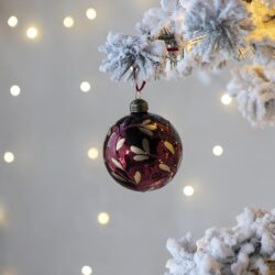 Christmas Ball Ornaments, Decorative Hanging Ball Christmas Tree Ornaments, For Holiday Party Decorations (Set of 12) - Red