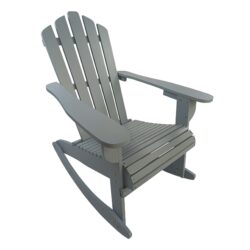 Reclining Outdoor Rocking Adirondack Chair - Walnut
