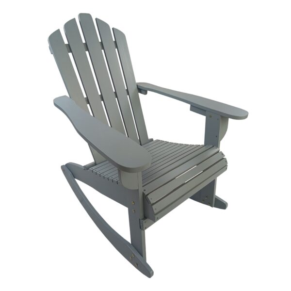 Reclining Outdoor Rocking Adirondack Chair - Walnut