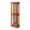 Curio Cabinet Lighted Curio Diapaly Cabinet With Adjustable Shelves And Mirrored Back Panel, Tempered Glass Doors (6 Tier), (E26 Light Bulb Not Included) - Walnut - Image 7