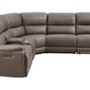 Kantu - Synthetic Leather Motion Sectional Sofa - Brown - Image 4