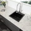Topmount 16G Stainless Steel Kitchen Sink Deep Single Bowl - Gunmetal Black - Image 2