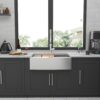 Farmhouse Workstation Sink 36" Stainless Steel 16 Gauge Apron Front Kitchen Sink - Brushed Nickel - Image 5