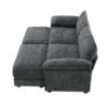Free Combination Modular Convertible Sectional Sofa Bed Set, 4 Seat Upholstered Sleeper Corner Couch, Deep Seat Loveseat With Ottoman - Gray - Image 5