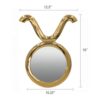 Modern Round Mirror With Aluminum Frame, Wall Decor For Entryway Living Room Hallway - Gold - Image 8