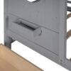Twin Size House Bed With 2 Drawers, Kids Bed With Storage Shelf - Gray - Image 12