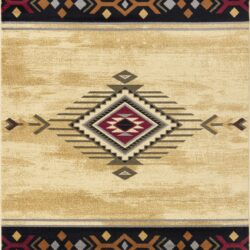 Tribes - 2' X 3' Southwest Area Rug - Cream, Polyester