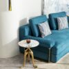 Modern Small Coffee Table With Microcrystalline Stone Top And Carbon Steel Legs - Gold - Image 4