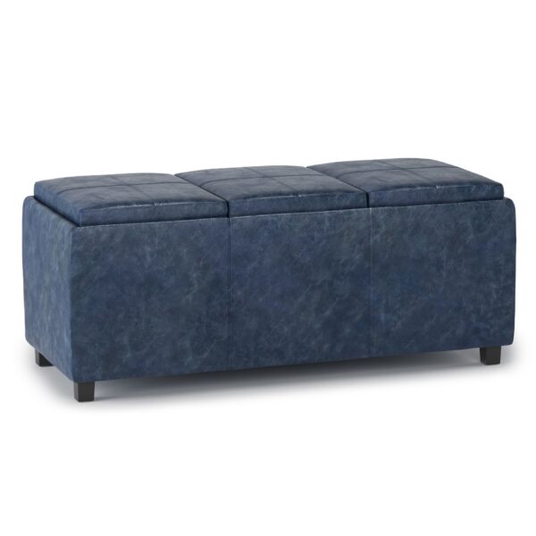 Avalon - Storage Ottoman - Denim Blue