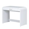 Makeup Vanity Table With Mirror Touch Screen Lighted Mirror, Dressing Table With Drawer For Bedroom - White - Image 15