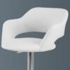 Swivel Bar Stool Adjustable Bar Height - White - Image 2