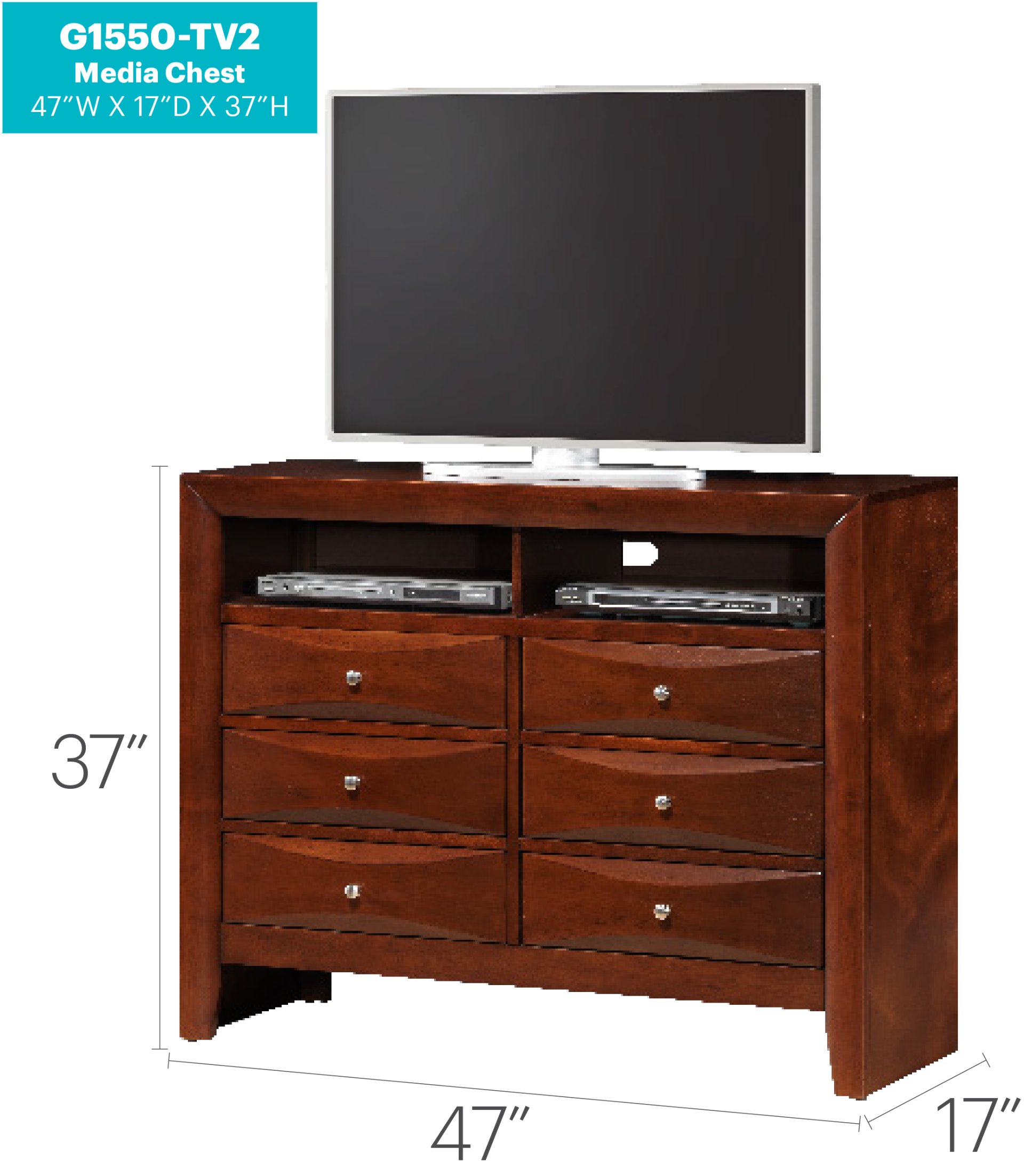 Marilla - Media Chest - Cherry - Image 2