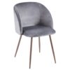 Fran - Contemporary Dining / Chair (Set of 2) - Walnut / Gray - Image 2