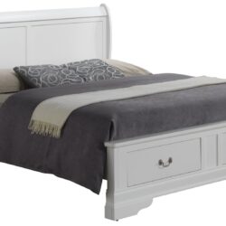 Louis Phillipe - Full Elegant Storage Bed - White