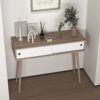 Rustic Entryway Console Table With Sliding White Doors And Wood Legs - Natural - Image 7