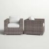 Grade - Club Patio Chair With Sunbrella Cushions Stylish And Durable Outdoor Seating For Ultimate Comfort (Set of 2) - Gray Mix / White - Image 6