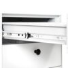 Modern Night Stand Storage Cabinet For Living Room Bedroom, Steel Cabinet With 3 Drawers, Bedside Furniture, Circular Handle - White - Image 8