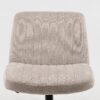 Cross Legged Office Chair, Wide Comfty Desk Chair, Vanity Home Chair, Armless Computer Task Chair With Wheels, Swivel And Height Adjustable - Beige - Image 5