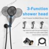 Shower System Set With Control Valve And 10" Overhead Shower - Matte Black - Image 7