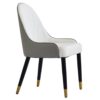 Modern Sponge-Filled Dining Chair, Solid Wood Metal Legs, Suitable For Restaurants, Living Rooms And Rooms (Set of 2) - White / Gray - Image 13
