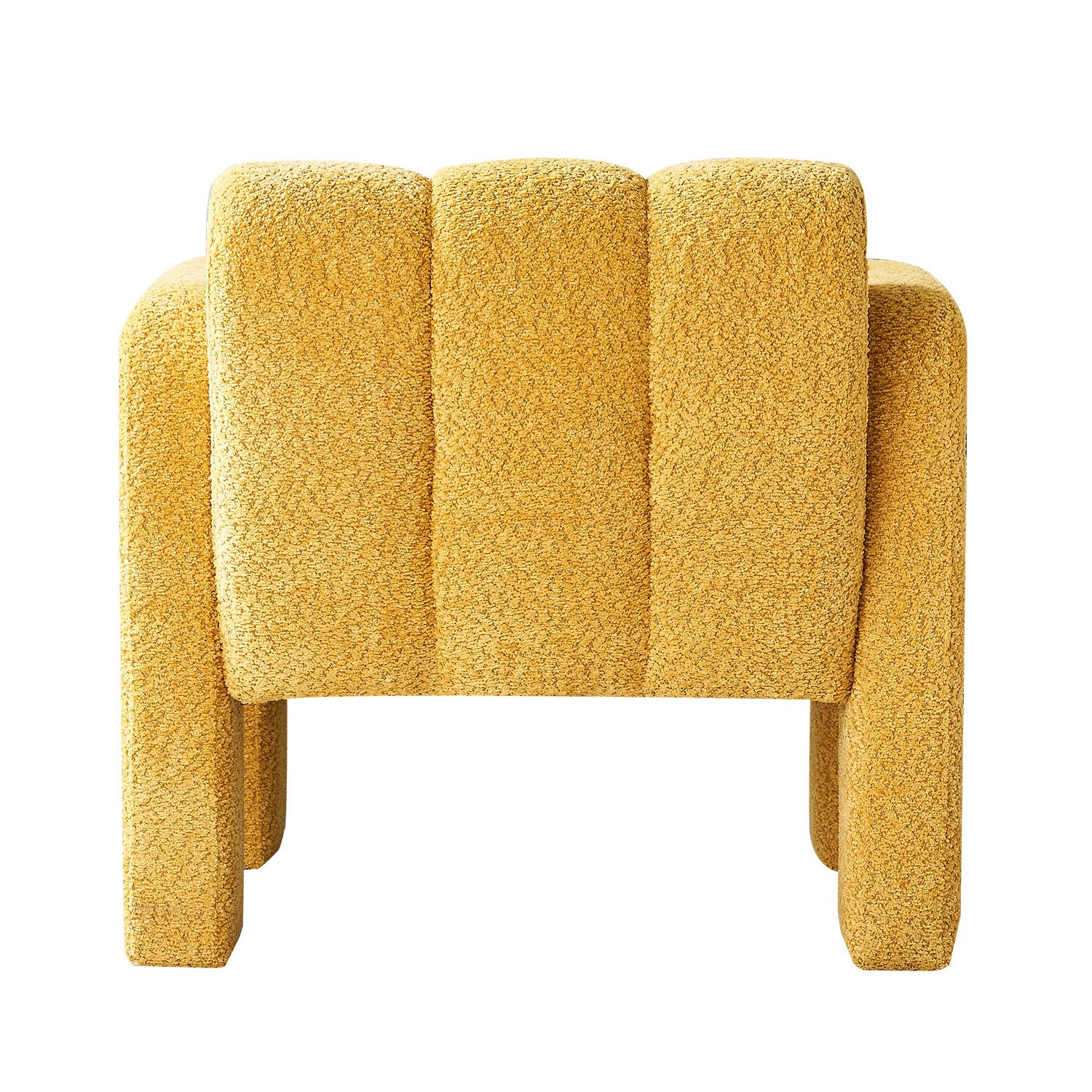 31.10" Wide Boucle Upholstered Accent Chair - Yellow - Image 7