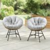 Palos - Outdoor Wicker Lounge Chair (Set of 2) - Brown / Light Gray - Image 10