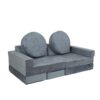 14 Pieces Kids Sofa Modular Play Couch Child Sectional Sofa To Boost Creativity Boys And Girls Diy Creating Playroom Couch Furniture For Toddlers Convertible Foam And Floor Cushion - Gray - Image 13