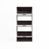 Modern Freestanding Shoe Storage Cabinet With 3 Flip Drawers - White / Walnut - Image 18