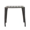 Lunaire - Outdoor Square Cast Aluminum Side Table With Lattice Top And Curved Legs - Bronze - Image 5