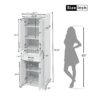 Freestanding Bathroom Vanity, Elegant Design With 4 Doors & 1 Drawer, Adjustable Shelves, Damping Hinges - White - Image 3