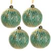 Christmas Ball Ornaments, Glass Decorative Hanging Ball Christmas Tree Ornaments For Holiday Party Decorations (Set of 4) - Green - Image 2