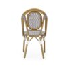 French Bistro Chair Set Outdoor Cafe Style - White / Gray - Image 10