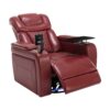 270 Degree Swivel Power Recliner With Tray Table, Phone Holder, Cup Holder, USB Port - Red - Image 13