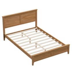 Full Size Platform Bed With Sturdy Slats Support - Seadrift