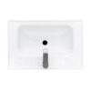 Modern Freestanding Bathroom Vanity With Ceramic Sink, Hot And Cold Faucet, 2 Door Cabinet & Open Iron Shelf, Magnesium Oxide And Iron Frame - White - Image 15