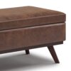 Owen - Lift Top Large Coffee Table Storage Ottoman - Distressed Chestnut Brown - Image 6