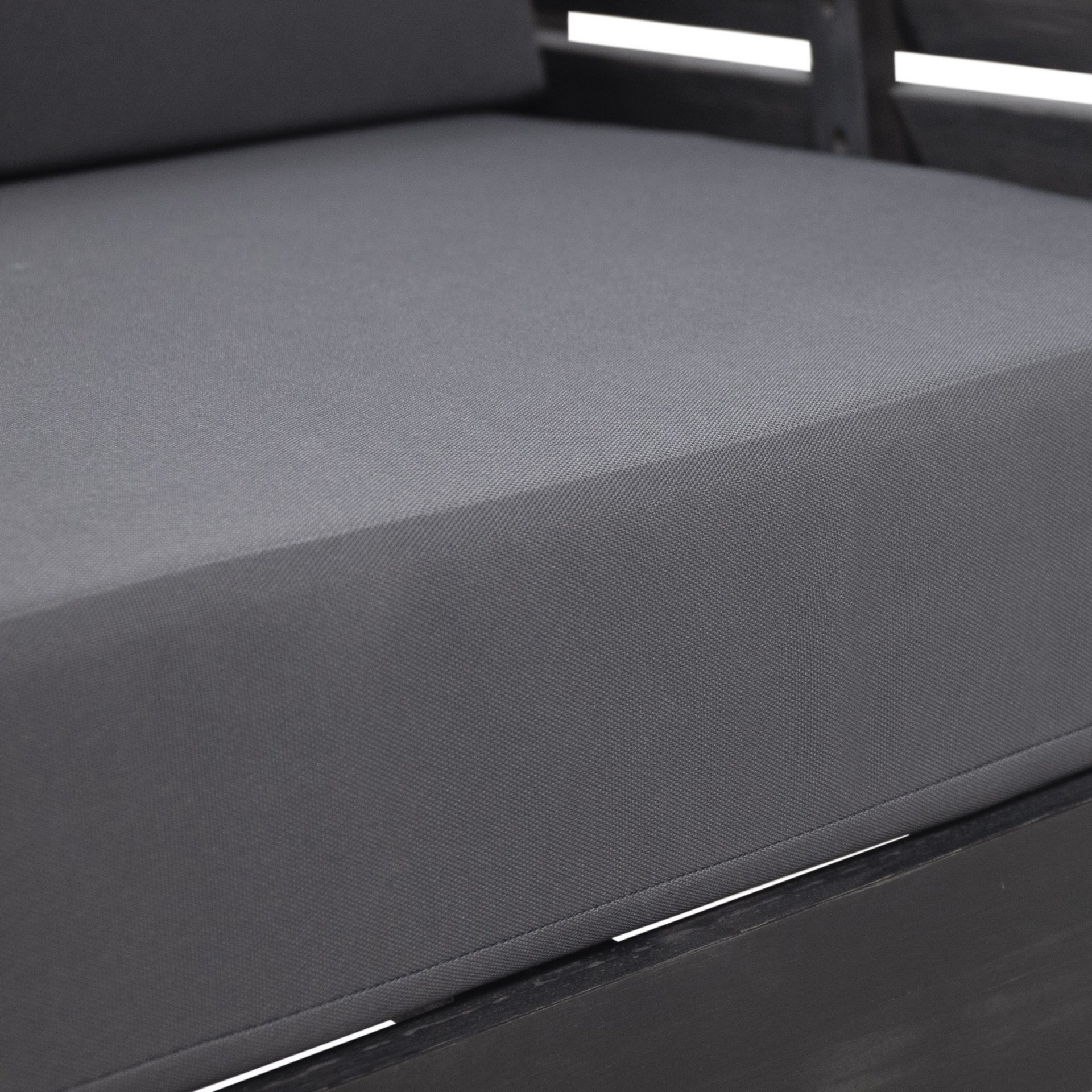 Acacia Wood Loveseat And Coffee Table Set With Cushions - Gray - Image 26