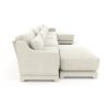 Elegant Four Seater Sofa With Movable Ottoman And Lumbar Pillow Frame Ergonomic Design - Beige - Image 24