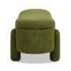 Hugo - Oval Fully Upholstered Storage Bench - Moss Green - Image 4