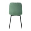 Indoor Velvet Dining Chair, Modern Kitchen Dining Chair With Cushion Back, Upholstered Side Chair With Black Coated Metal Legs, Family Kitchen Dining Room And Living Room (Set of 4) - Green - Image 8