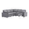 Power Recliner Sectional Sofa Home Theater Reclining Sofa With Two USB Ports, Two Storage Drawers For Living Room - Gray - Image 11