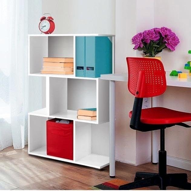 3 Layer Simple Household Bookshelf - Cream White - Image 8