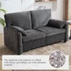 Minimalist 800Lbs Down Filled Sofa, Multiple Colors, Chenille - Gray - Image 6
