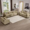 Oversized Sectional Sofa With Deep Seats In Corduroy 3 Piece Set With 1 Single 2 Seater And 3 Seater Sofas - Tan - Image 18