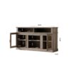 58.27" TV Stand With Storage Cabinet And Shelves, TV Console Table Entertainment Center For Living Room, Bedroom - Gray - Image 6